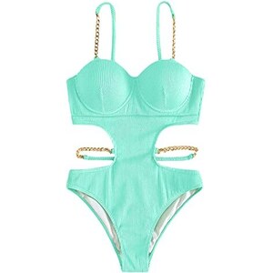 CUPSHE Costume Da Bagno Da Donna Con Lacci E Spalline Larghe Fisse