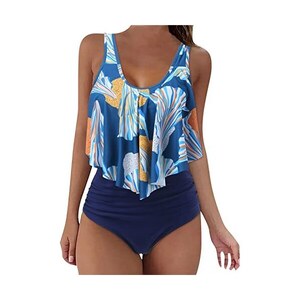 Pantaloncini Da Bagno Donna A Vita Alta Con Pizzo, Taglie Forti XXL, Controllo Pancia, Asciugatura Rapida - 3