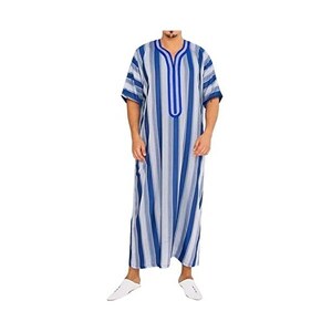 Beokeuioe Uomo Abiti Musulmani Casual Manica Corta Dubai Robe Islamico