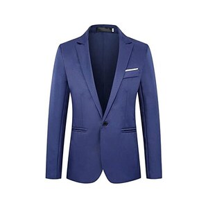 Generico Blazer Da Uomo Slim Fit Con Un Bottone Suit Jacket Formale Elegante Giacca Business Da Lavoro Abiti Uomo Eleganti Giacca Ecopelle Uomo Lavoro Party 125289096 - Foto 7