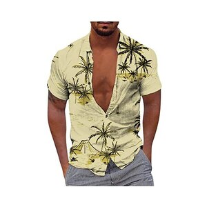 Ozinna Camicia Hawaiana Uomo Personalizzata con Foto,Manica Corta Spiaggia Tropicale Aloha Camicie Estate Floreale per Uomini Hawaiian Shirt Ozinna Camicia Hawaiana Uomo Personalizzata con Foto,Manica Corta Spiaggia Tropicale Aloha Camicie Estate Floreale per Uomini Hawaiian Shirt