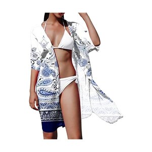 Copricostume Da Bagno Donna - Pareo Sarong, Leggero E Sexy, Per Spiaggia E Estate - Foto 3