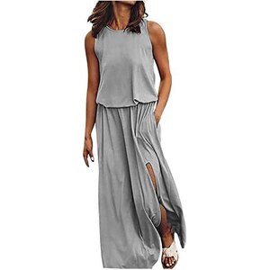 Abito Estivo Donna WNEEDU - Prendisole Senza Maniche Stile Boho Con Stampa Floreale