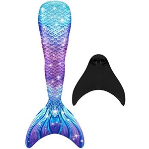 Costume Da Bagno A Sirena 3 Pezzi Per Bambine - Intero, Bretelle Regolabili, Asciugatura Rapida, Protezione UV