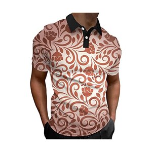 Fuxiang Uomo Slim Fit Stampate Camicie Maniche Lunghe Casual Fantasia Camicia Abito Camicia Top Camicetta Shirt Moda Men Colorate Modellata Shirts Multicolore M
