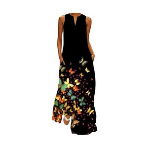 Shownicer Vestito Estivo Donna Floreale A Manica Corta - Abito Elegante Scollo A V Con Volant - Casual Per Spiaggia E Ufficio