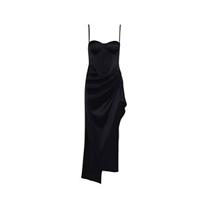Abito Lungo Elegante Senza Spalline, Schiena Scoperta, In Morbido Tessuto Tie-dye, Per Cocktail E Serate Estive