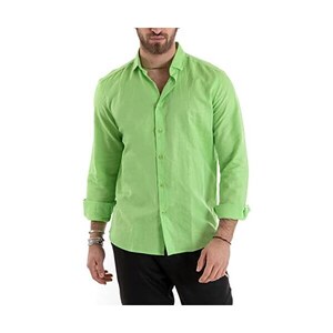 FYLTR Camicia Uomo Tinta Unita Vestibilità Regolare – 100% Cotone Leggero Morbido, Colore Cool Blue, Taglia S