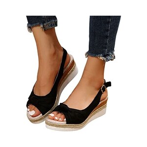 Sandali Donna Minetom Estivi Con Plateau, Slingback In Mesh, Suola In Gomma Antiscivolo, Altezza Tacco 4 Cm - 2