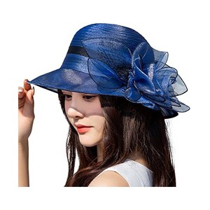 Ulalaza Fermaglio Per Capelli Con Cappello E Piuma – Fascinator Da Donna Per Matrimoni, Derby, Feste, Fatto A Mano - 2