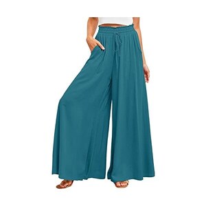 Generisch Pantaloni da allenamento da donna in chiffon, con gamba larga, vita al