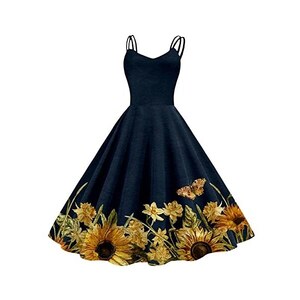 Abito Cocktail Vintage Senza Maniche - Tubino Svasato Retro Per Serate Ed Eventi - Foto 7