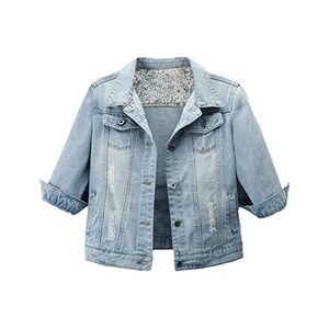 Shownicer Giacca Di Jeans Mezza Lunga Donna – Denim Boyfriend, Cotone Morbido, Lunga, Con Tasche, Primavera Autunno