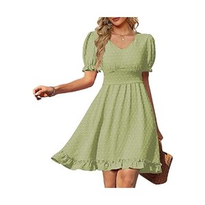 GRACE KARIN Abito Longuette Floreale A Maniche Corte – Vestito Estivo A Trapezio Per Matrimoni E Balli, Taglie UK