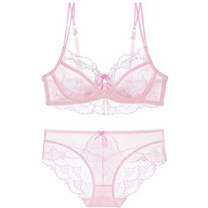 Set Lingerie Sexy In Pizzo Con Reggiseno Push-up E Perizoma - 2 Pezzi Donna - Foto 3