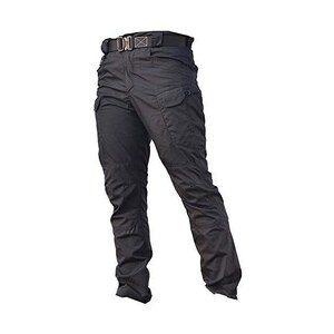 Pantalon Cargo Style Motard Militaire Rembourré - Taille Régulière, En Nylon (occasion)