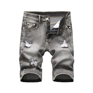 Pantaloncini Strappati Uomo – Jeans Corti Vintage Slim Fit - 2