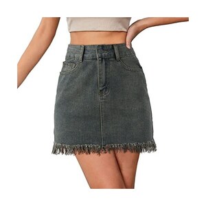 Topshop - Minigonna nera con frange