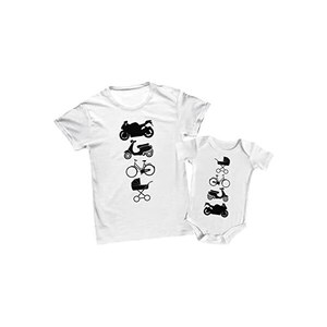 Coordinati Padre Figlio - T-shirt Uomo E Body Neonato Con Stampa Birra - Regalo Originale Per La Festa Del Papà