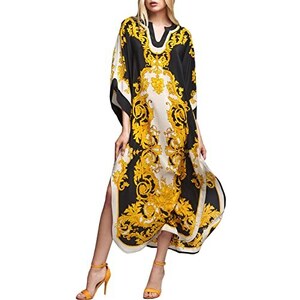 Maxi Abito Da Spiaggia Caftano Vestito Maxi Vestito Kimono Taglie Forti - Foto 8