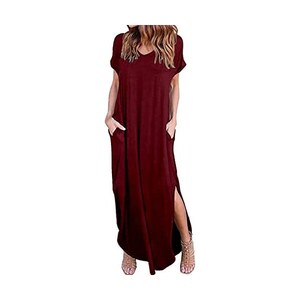 DESIGN - Vestito lungo bianco in pizzo all'uncinetto con scollo a V