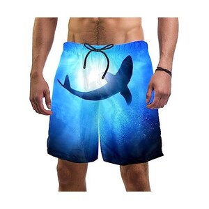 Barba Costume da bagno con stampa grafica - Blu