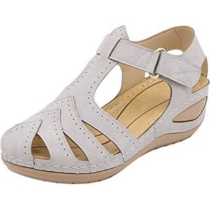 WOXIHUAN Sandali Donna Ortopedico Con Adjustable Strappo Sandali Estivi Leggere Comode Cuoio Artificiale Sandali Con Zeppa Vintage Moda Scarpe 118934788
