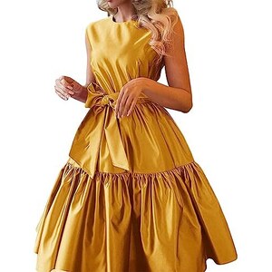 Abito Donna Estate Senza Maniche | Vestito Attillato Sexy Con Scollo Rotondo In Spandex - Foto 6