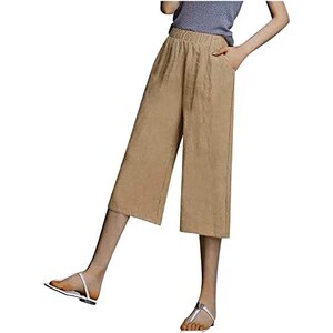 Leggings Donna Viscosa Ed Elastan, 3/4, Neri, Vita Media Con Elastico, Taglia M, Made UK