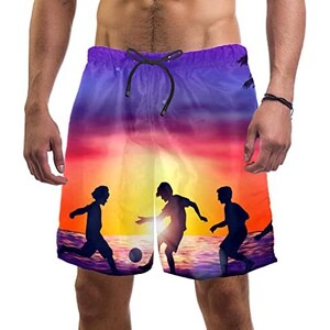 BAInuai Pantaloncini Elastici In Vita Da Uomo Tinta Unita Leggeri A - Foto 4