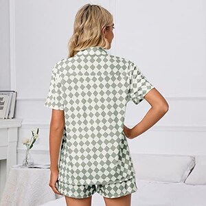 Pigiama da donna a maniche lunghe con stampa di cane pastore tedesco, abbigliamento da notte amichevole per le donne, pigiama elastico in vita, Nero, XL