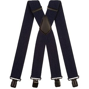 Alizeal Bretelle Uomo A Forma Di X (2,5 Cm) – Regolabili, 4 Clip, Set Da 4 – Regalo Per Mariti, Papà E Sposi - 3