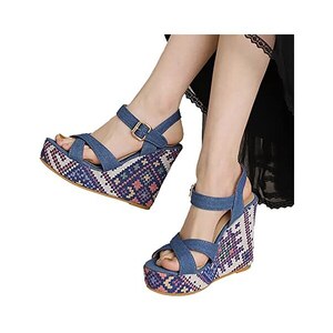 Sandali In Pelle Da Donna ZLUXURQ - Con Zeppa Bassa, Comodi, Antiscivolo, Per Esterno - Foto 5