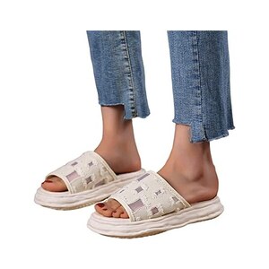 MeiLyviba Pantofole da donna con tacco da donna, estive, Roman Comfy, sandali con fondo piatto