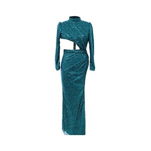 YMING Abito Donna Audrey Manica Corta, Scollo A V, Lunghezza Al Ginocchio, Colore Unito, Elegante Per Cocktail, Festa, Ballo - 2