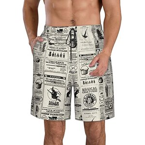 Pantaloncini Da Bagno Uomo Camion Dei Pompieri, Asciugatura Rapida, Con Fodera, Vita Elastica, Sopra Il Ginocchio