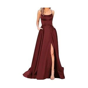 FASLOLSDP Abito da cocktail da donna, elegante, per matrimonio, lungo, da sera, da sera, da