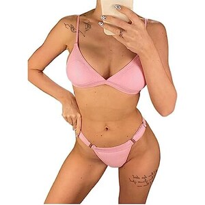 Fanuerg Costume Intero Donna Con Taglio A V Incrociato | Verde Lago | Taglia M | 82% Nylon 18% Spandex
