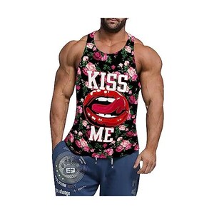 Rane Sports Canotta da Palestra da Uomo, Canotta da Palestra in Cotone, Canottiera da Fitness Senza Maniche Bianco M