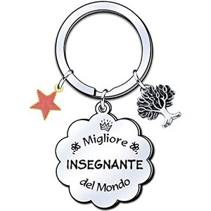 Llavero Regalo Para Maestras - Diseño Arcoíris, Incluye Tarjeta Y Sobre, Perfecto Para Fin De Curso