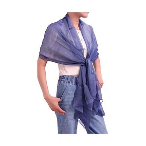 Stola In Seta Taffetà Elegante Con Effetto Cangiante - Sciarpa Donna E Uomo Per Cerimonie E Serate, Coprispalle Lusso - Foto 2