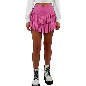 Minigonna A Maglia Con Orlo A Volant - Trendyol, Nero, Poliestere Ed Elastan - Foto 9