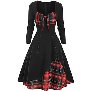 Abito gotico, da donna, in pizzo, vintage, lungo, abito da sera, stile retrò, per feste di Halloween, bianco, XXL