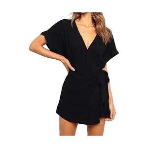 Avondii Abito A Tunica Floreale Da Donna, Abito Estivo Da Donna, Sexy, Con Scollo A V, Per Il Tempo Libero Blu M 125172428 - Foto 3