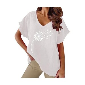 Generico T Shirt Donna Curvy Elegante, Maglia Cotone Donna