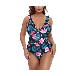 Costume Da Bagno Premaman Intero Con Imbottitura Staccabile - Morbido Ed Elastico Per Gravidanza - Scollo A V Con Pieghe - Per Nuoto, Spiaggia E Spa - Taglie Disponibili