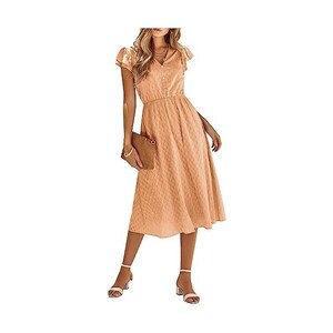 Abito Lungo Midi Bodycon Leensy Manica Lunga Viscosa Elastico Tinta Unita Taglie Forti 6-20