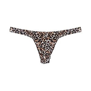 QiaTi String Tanga Heren Luipaard Sexy Ondergoed G String voor Tijger Tanga Mannen Thongs Slip, 1 stuk (B), XL