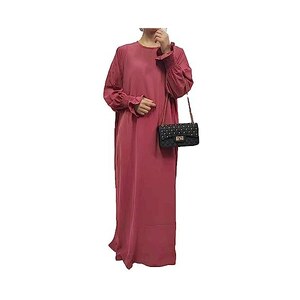 Abaya Donna Islamico Elegante Con Stampa - Caftano Lungo Musulmano In Nylon - Foto 8
