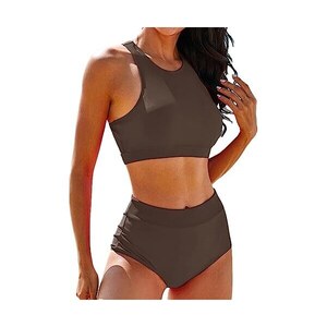 Pantaloncini Da Donna Sportivi – Bikini Slip Vita Media, Lucidi Per Yoga E Corsa, 90% Nylon - Foto 2